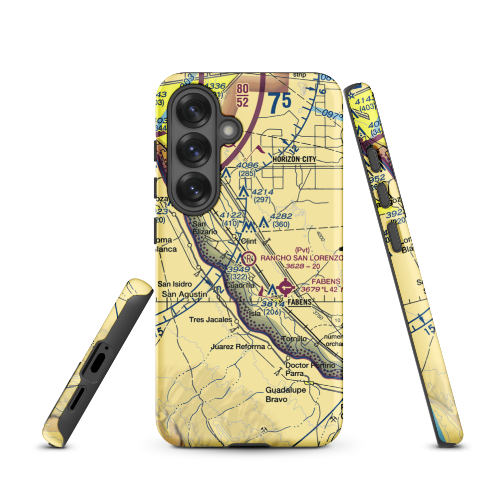 Rancho San Lorenzo Airport (TA62) VFR Sectional Samsung Phone Case Samsung Galaxy S25 model shown