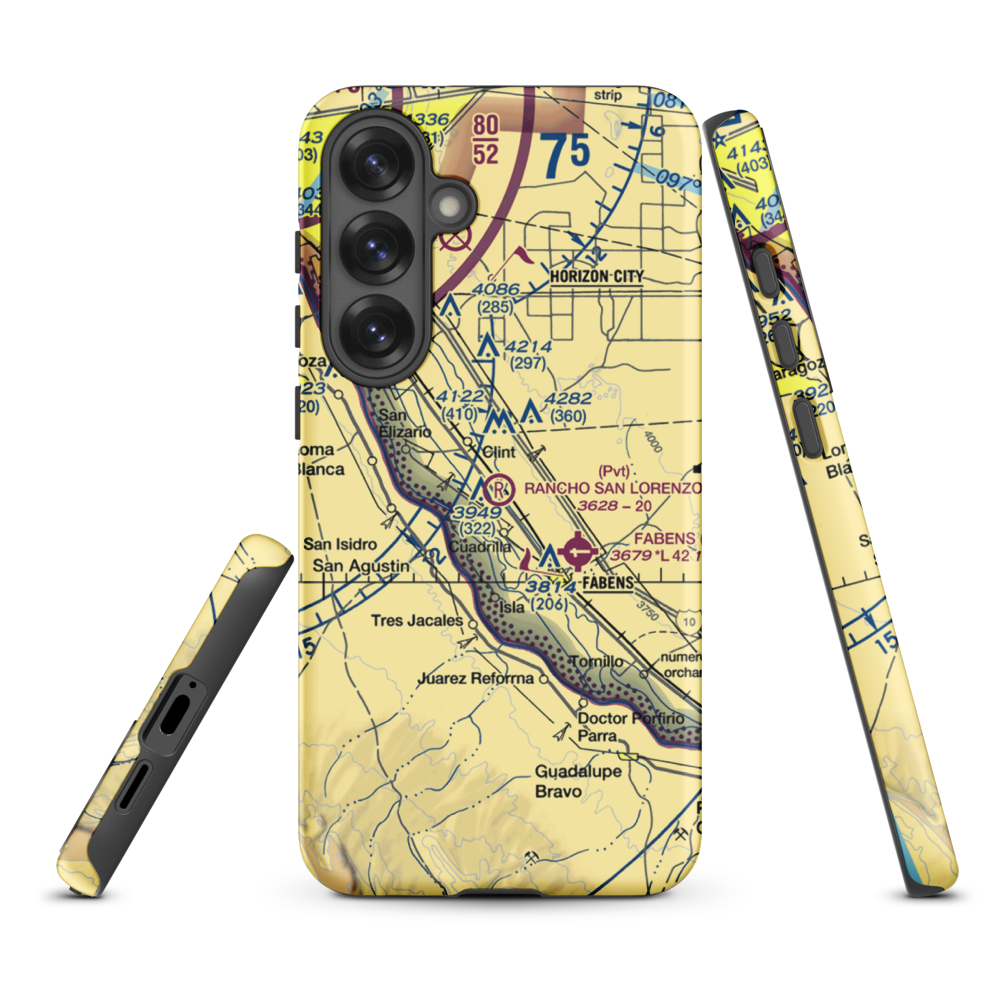 Rancho San Lorenzo Airport (TA62) VFR Sectional Samsung Phone Case Samsung Galaxy S25 Plus model shown