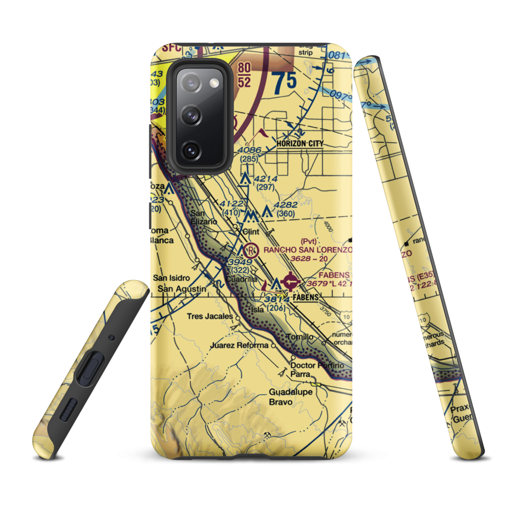 Rancho San Lorenzo Airport (TA62) VFR Sectional Samsung Phone Case Samsung Galaxy S20 FE model shown