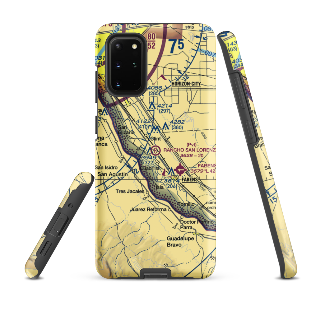 Rancho San Lorenzo Airport (TA62) VFR Sectional Samsung Phone Case Samsung Galaxy S20 Plus model shown