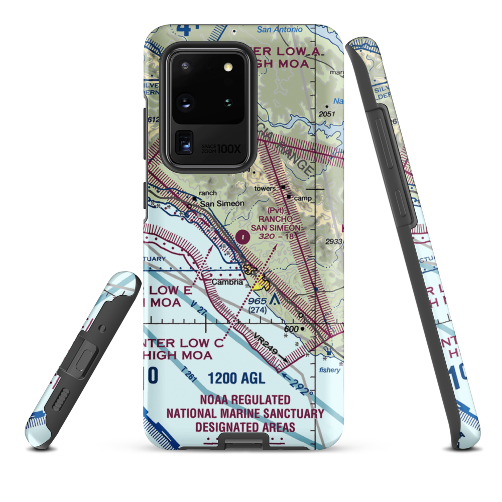 Rancho San Simeon Airport (66CA) VFR Sectional Samsung Phone Case Samsung Galaxy S20 Ultra model shown