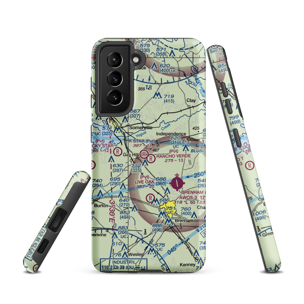 Rancho Verde Airport (9XS9) VFR Sectional Samsung Phone Case Samsung Galaxy S21 model shown