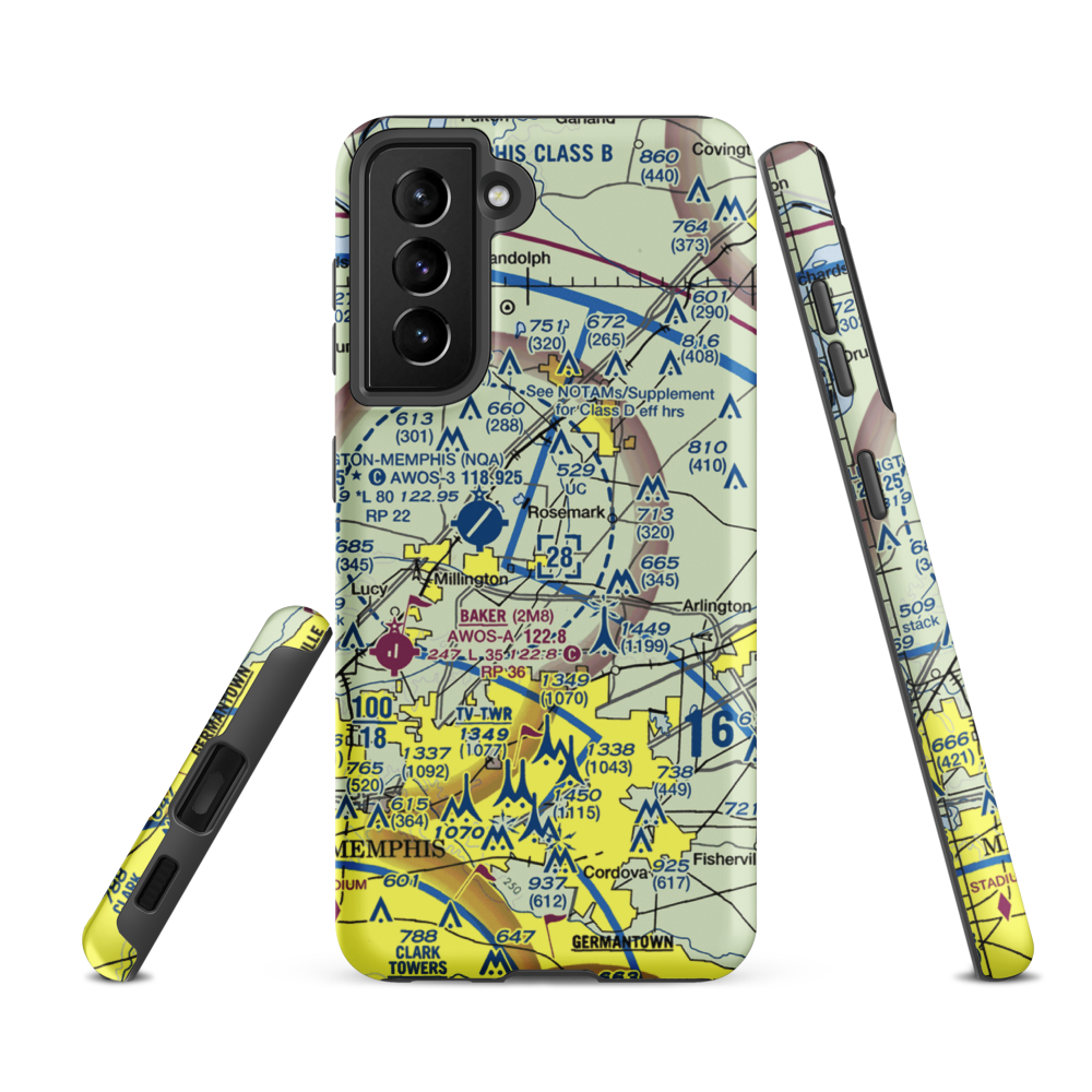Ray Airport (TN01) VFR Sectional Samsung Phone Case Samsung Galaxy S21 Ultra model shown