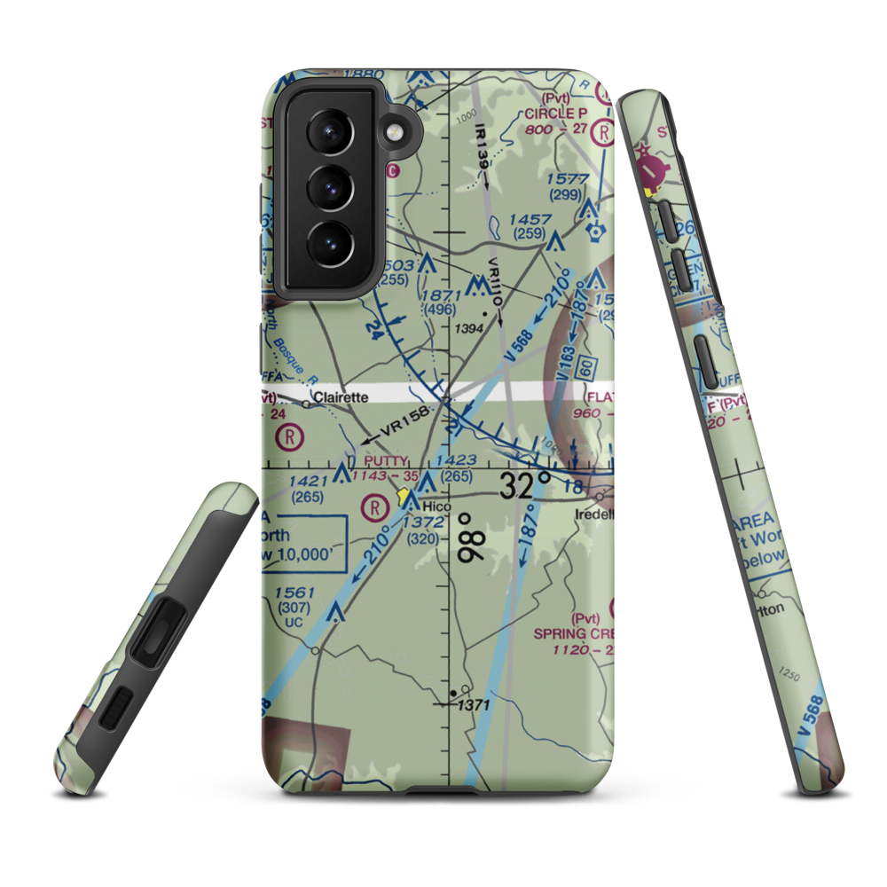 Ray Smith Farm Airport (2TX2) VFR Sectional Samsung Phone Case Samsung Galaxy S21 Plus model shown