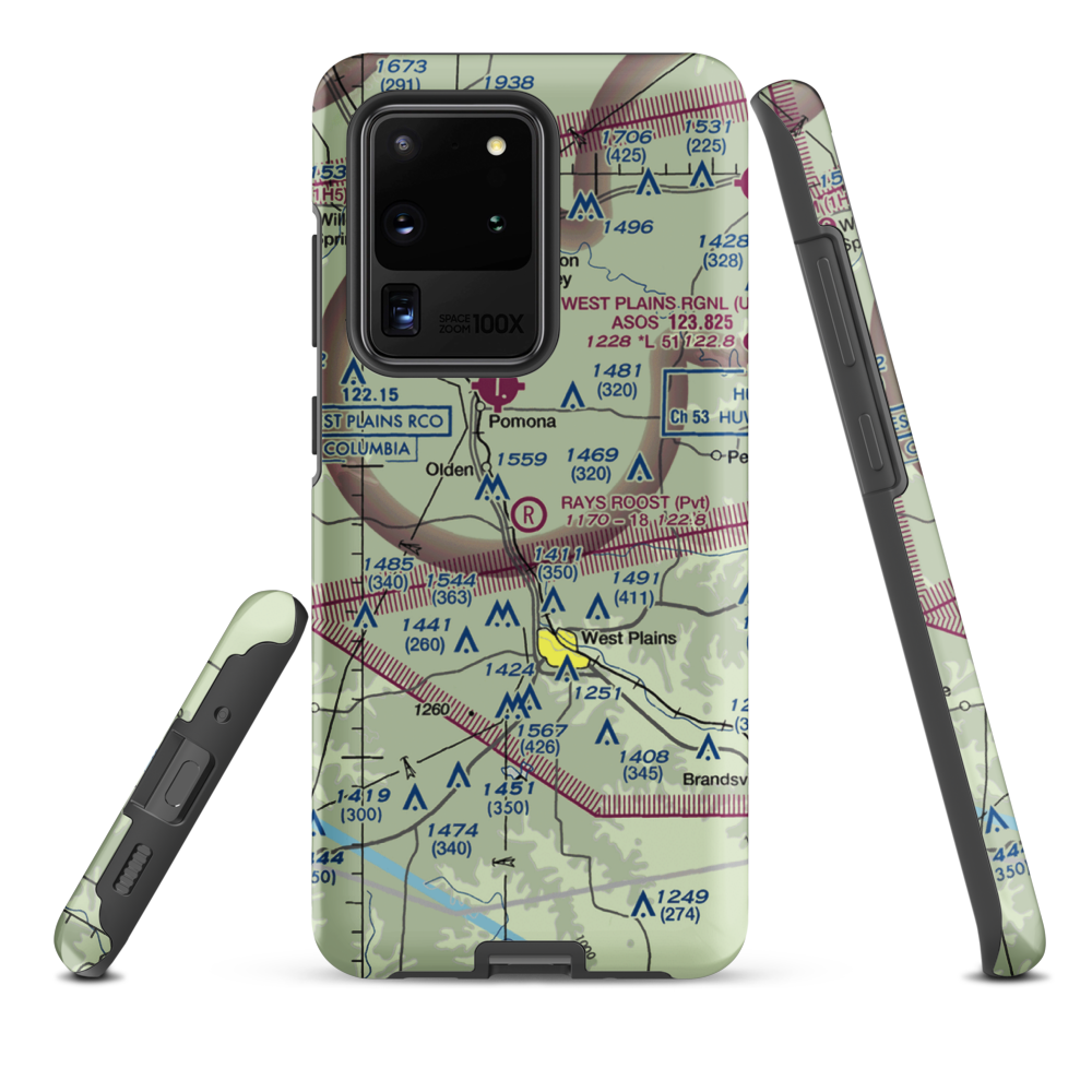 Ray's Roost Airport (94MO) VFR Sectional Samsung Phone Case Samsung Galaxy S20 Ultra model shown