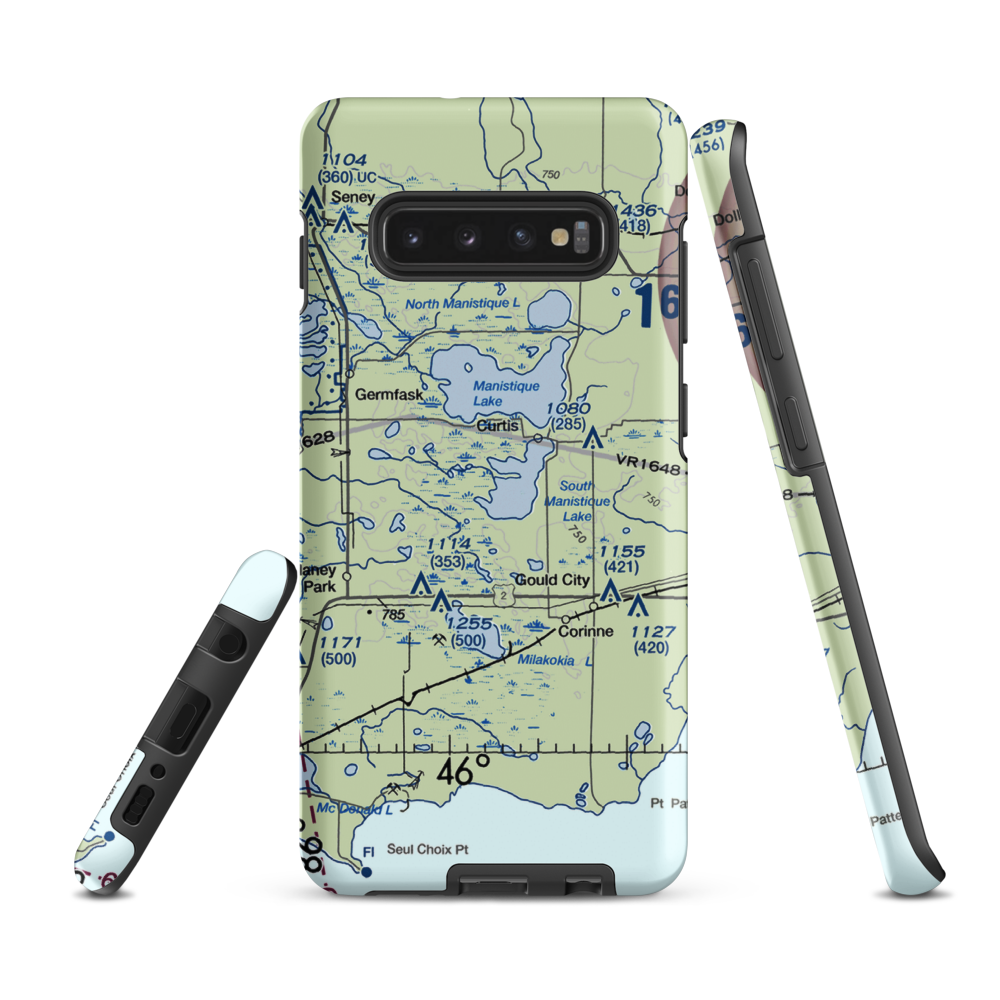Read Seaplane Base (MI03) VFR Sectional Samsung Phone Case Samsung Galaxy S10 Plus model shown