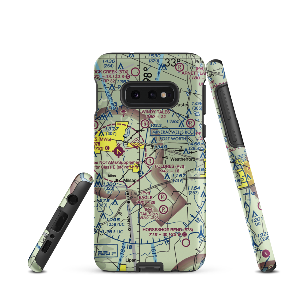 Reb Folbre's Place Airport (TE34) VFR Sectional Samsung Phone Case Samsung Galaxy S10e model shown