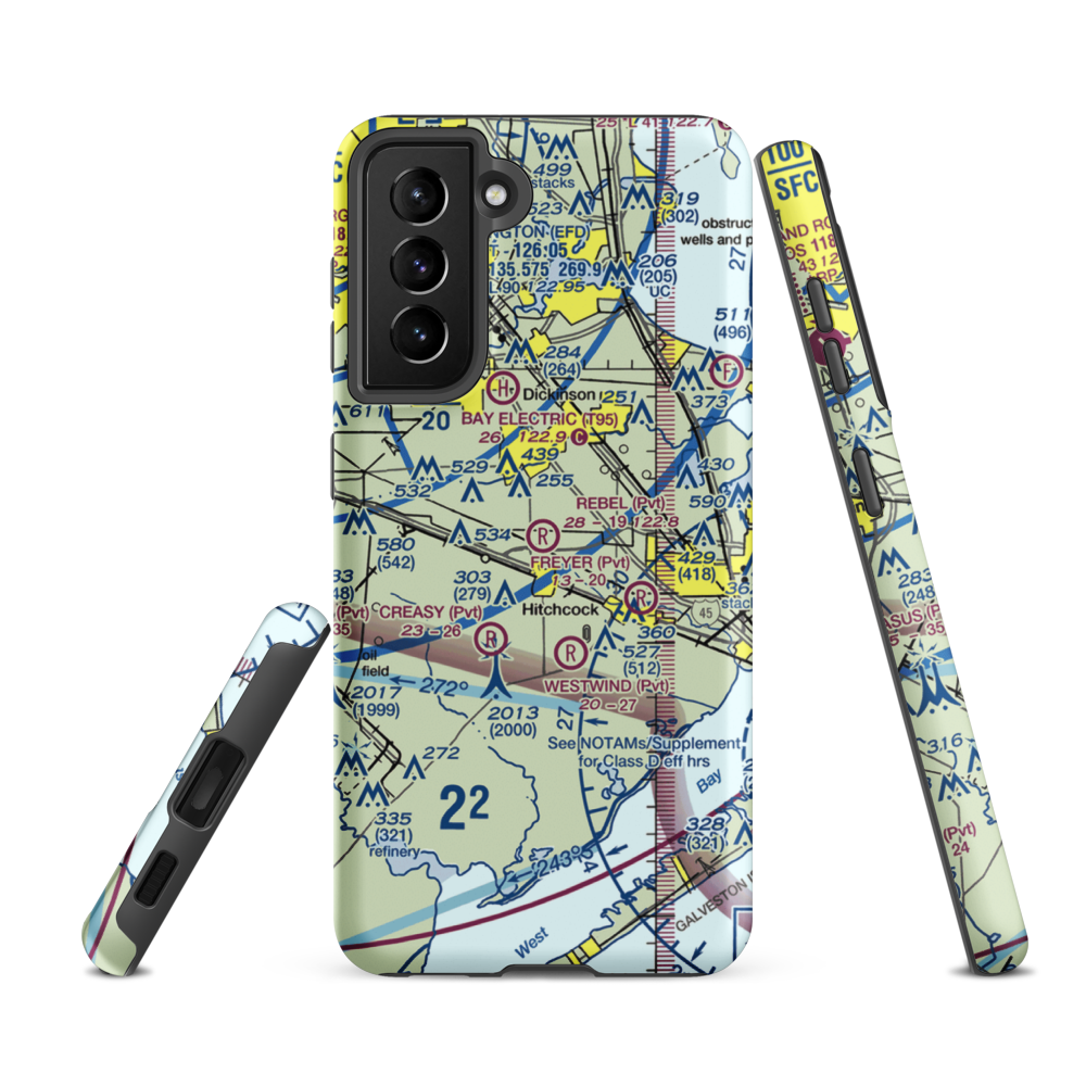 Rebel Field (TX66) VFR Sectional Samsung Phone Case Samsung Galaxy S21 FE model shown