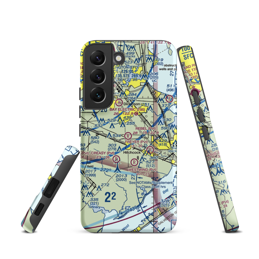Rebel Field (TX66) VFR Sectional Samsung Phone Case Samsung Galaxy S22 model shown