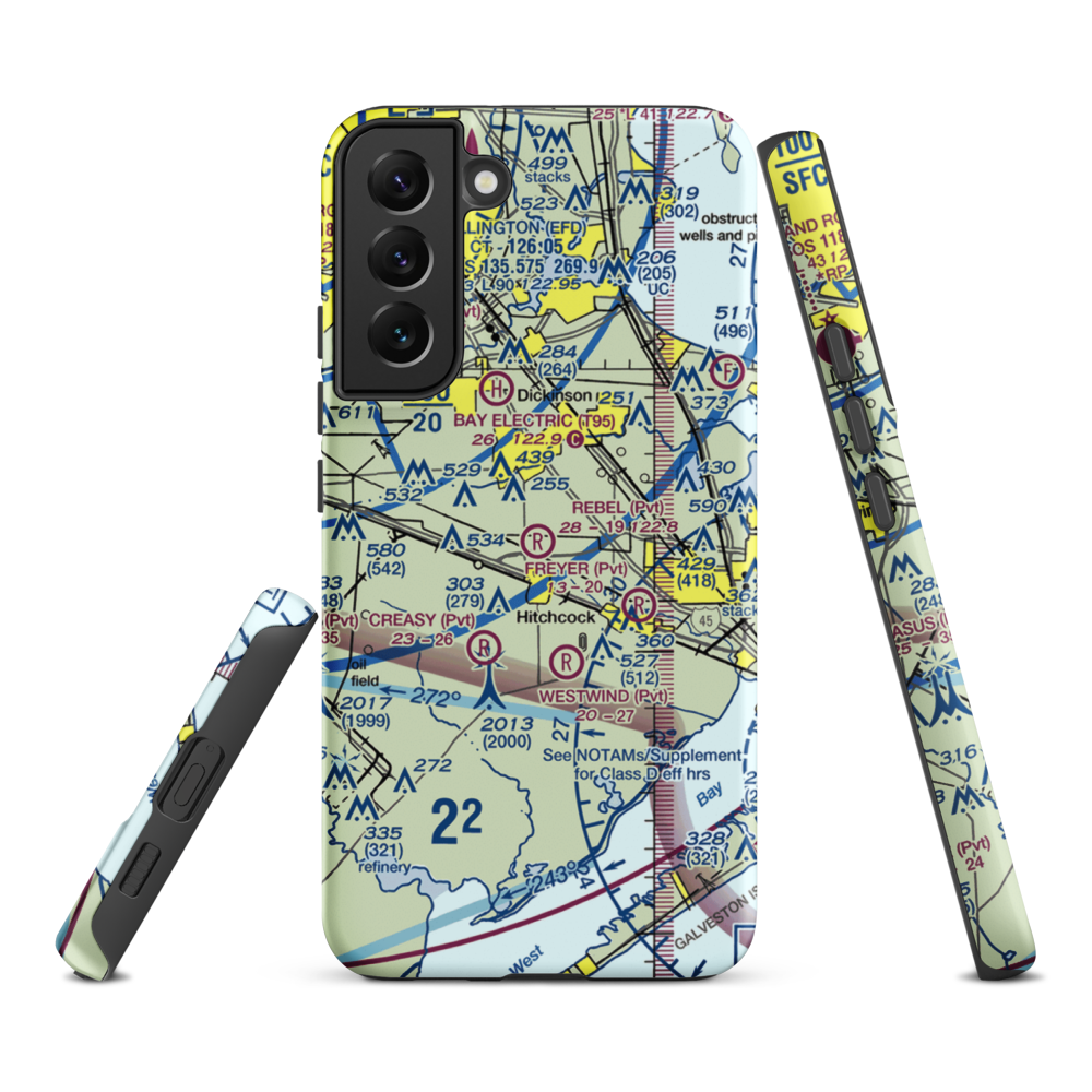 Rebel Field (TX66) VFR Sectional Samsung Phone Case Samsung Galaxy S22 Plus model shown