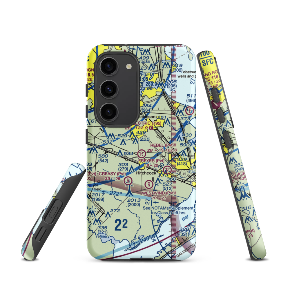 Rebel Field (TX66) VFR Sectional Samsung Phone Case Samsung Galaxy S23 model shown