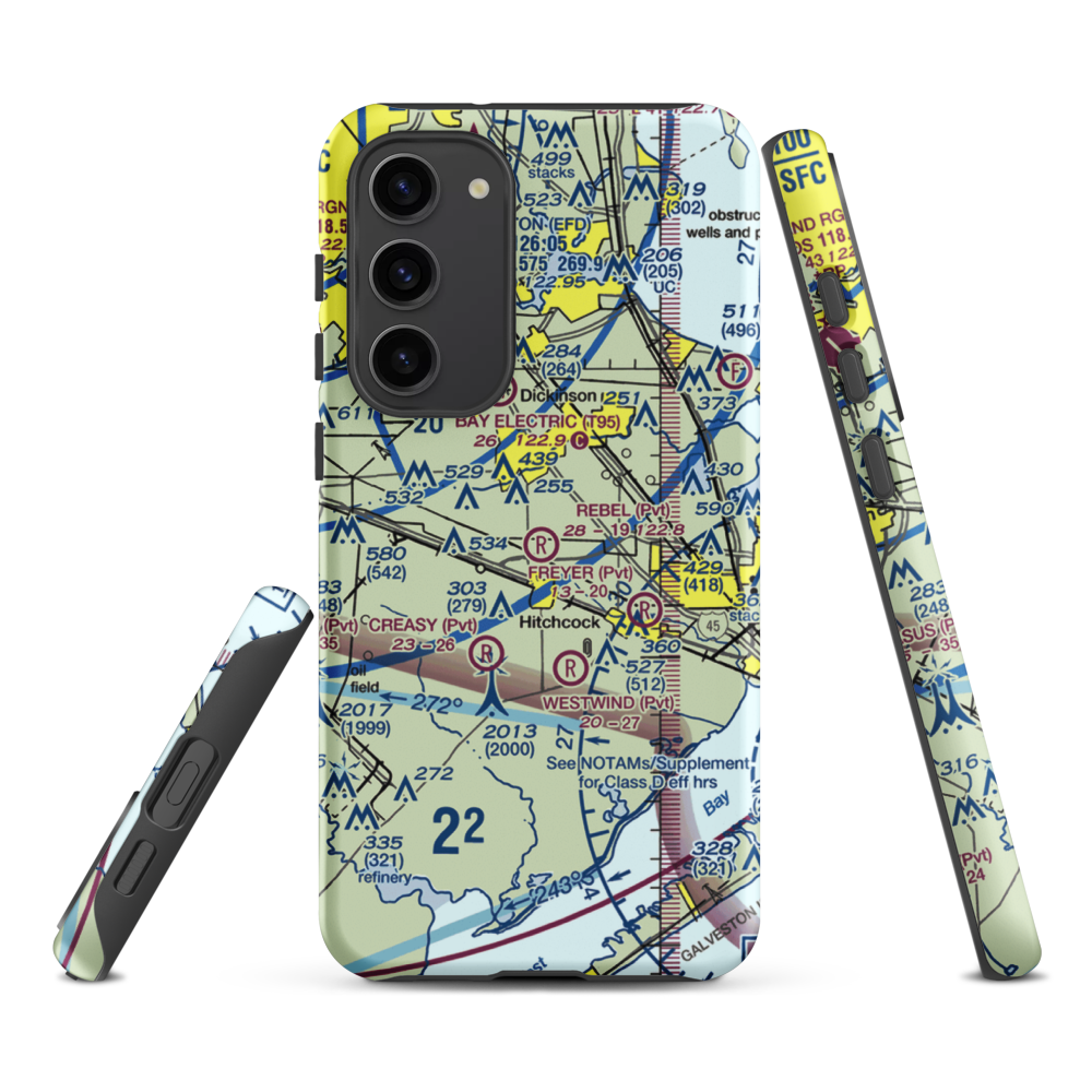 Rebel Field (TX66) VFR Sectional Samsung Phone Case Samsung Galaxy S23 Plus model shown