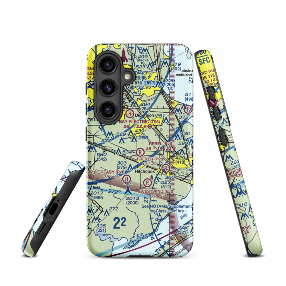 Rebel Field (TX66) VFR Sectional Samsung Phone Case Samsung Galaxy S24 model shown