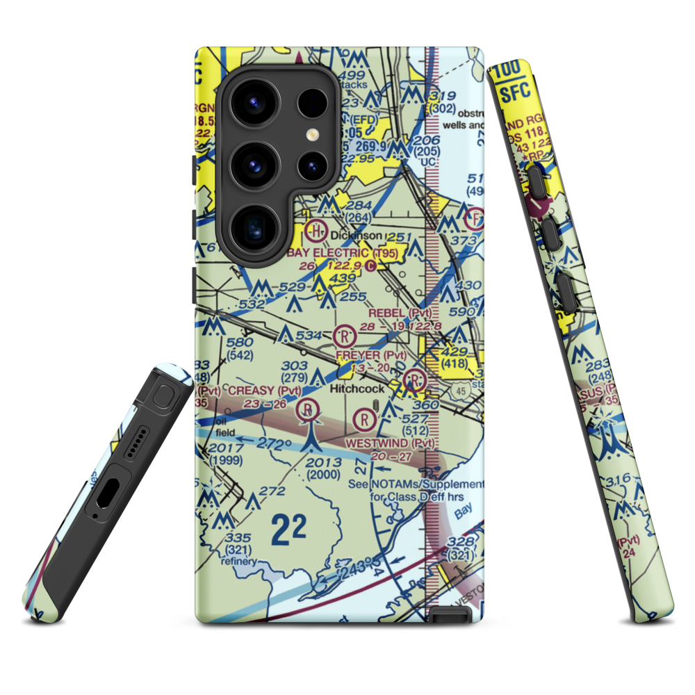 Rebel Field (TX66) VFR Sectional Samsung Phone Case Samsung Galaxy S24 Ultra model shown
