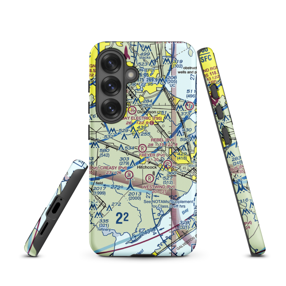 Rebel Field (TX66) VFR Sectional Samsung Phone Case Samsung Galaxy S25 model shown