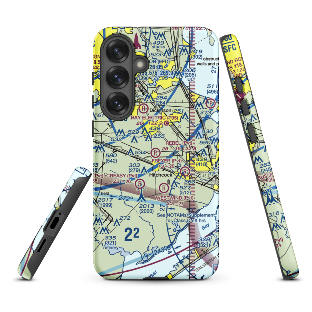 Rebel Field (TX66) VFR Sectional Samsung Phone Case Samsung Galaxy S25 Plus model shown