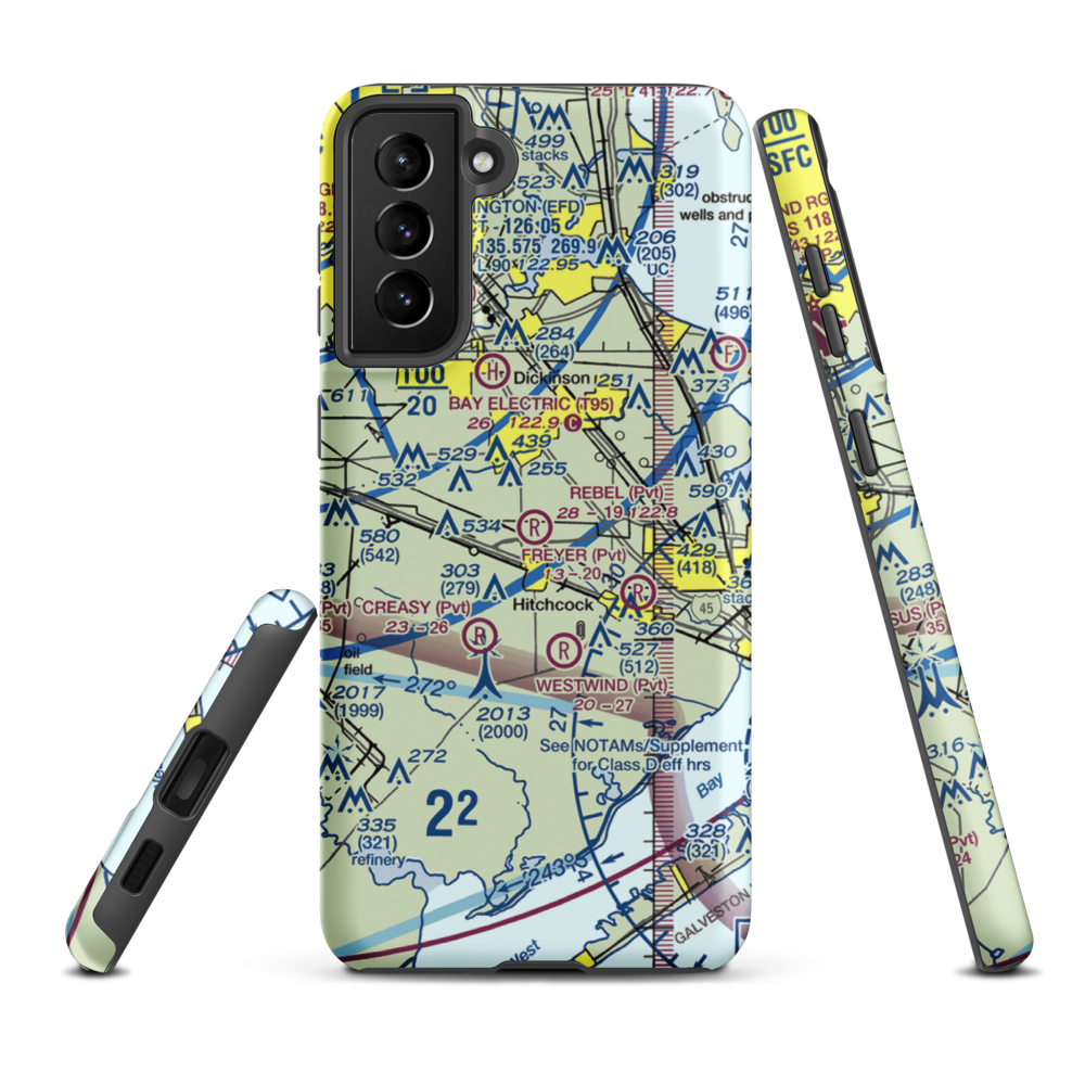 Rebel Field (TX66) VFR Sectional Samsung Phone Case Samsung Galaxy S21 Plus model shown