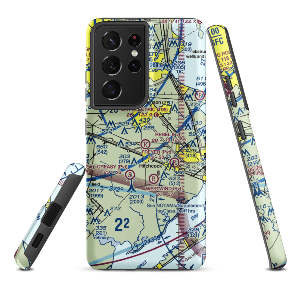 Rebel Field (TX66) VFR Sectional Samsung Phone Case Samsung Galaxy S21 Ultra model shown