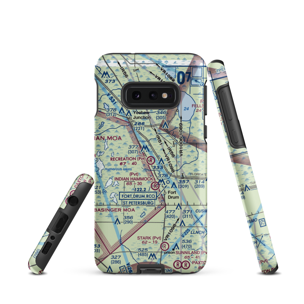 Recreation Corporation Airport (33FA) VFR Sectional Samsung Phone Case Samsung Galaxy S10e model shown
