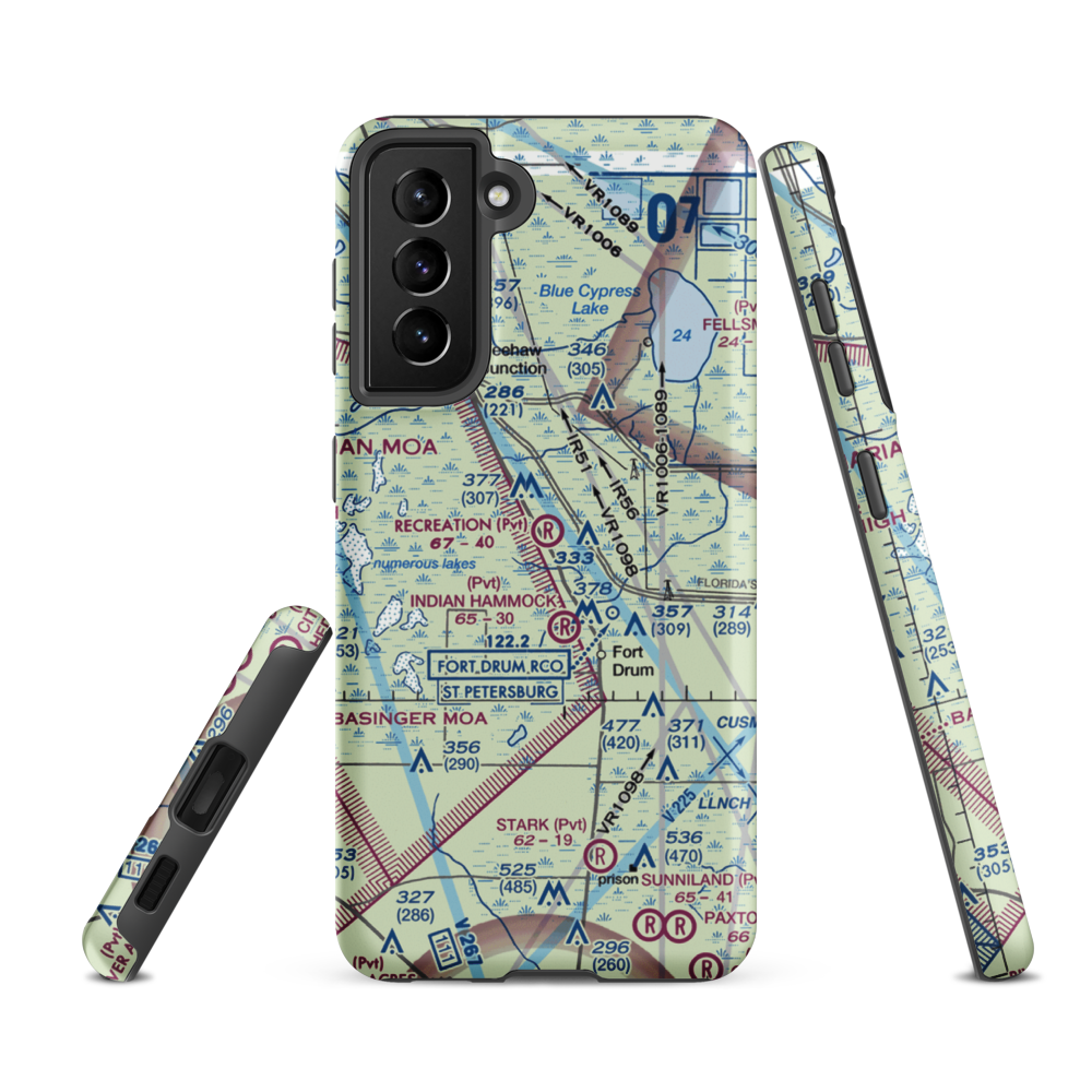 Recreation Corporation Airport (33FA) VFR Sectional Samsung Phone Case Samsung Galaxy S21 FE model shown