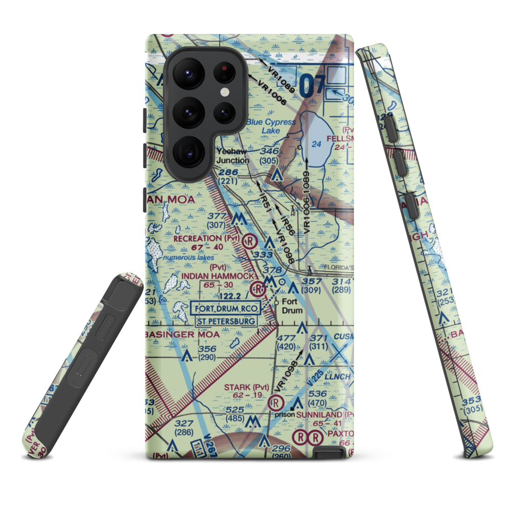 Recreation Corporation Airport (33FA) VFR Sectional Samsung Phone Case Samsung Galaxy S22 Ultra model shown