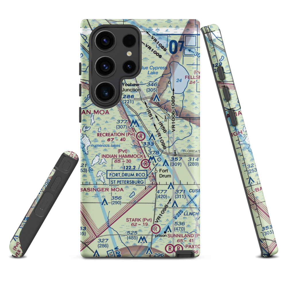 Recreation Corporation Airport (33FA) VFR Sectional Samsung Phone Case Samsung Galaxy S23 Ultra model shown