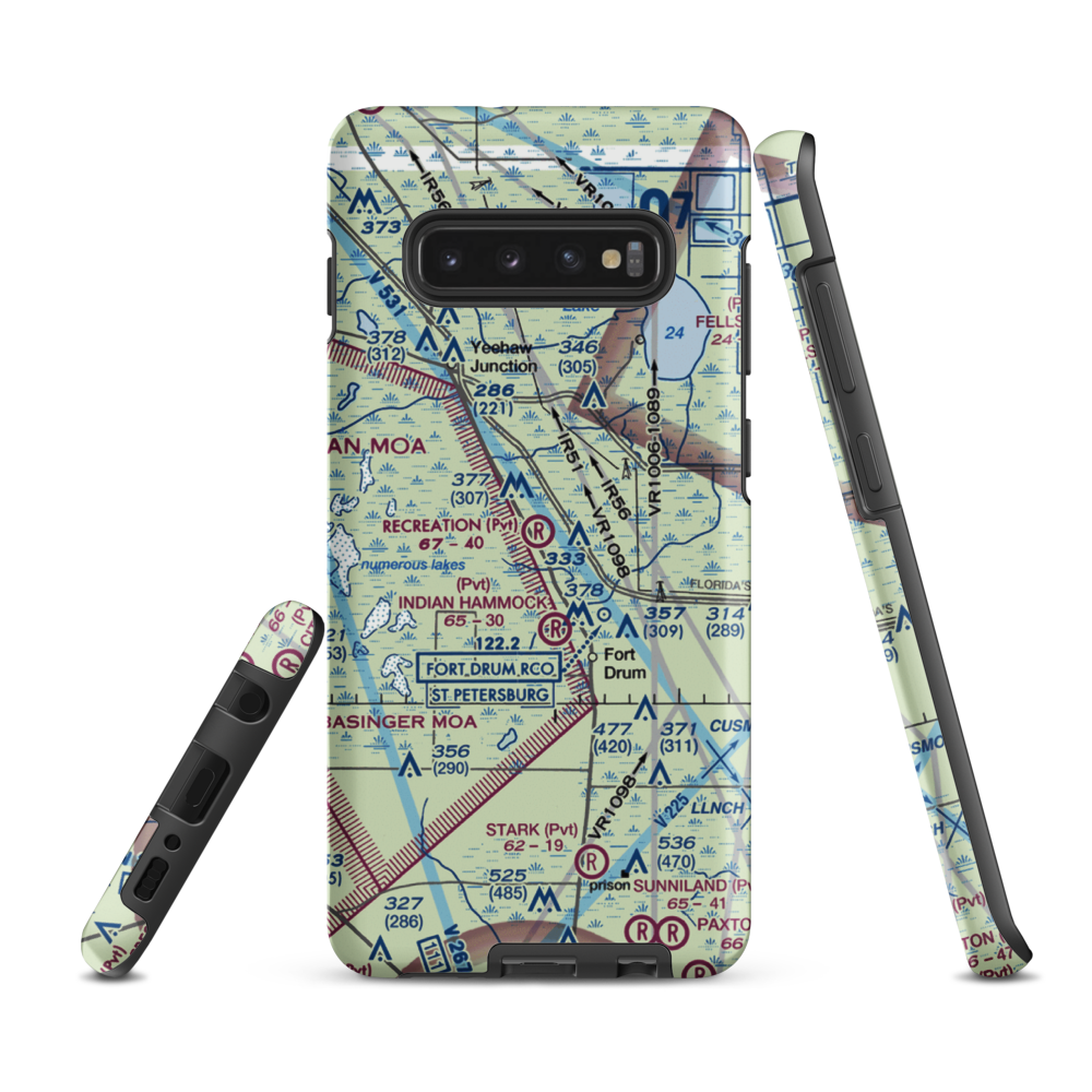 Recreation Corporation Airport (33FA) VFR Sectional Samsung Phone Case Samsung Galaxy S10 Plus model shown
