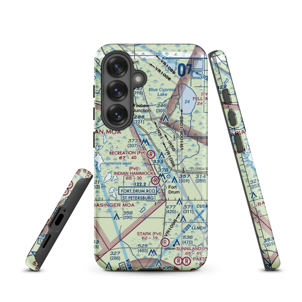 Recreation Corporation Airport (33FA) VFR Sectional Samsung Phone Case Samsung Galaxy S25 model shown