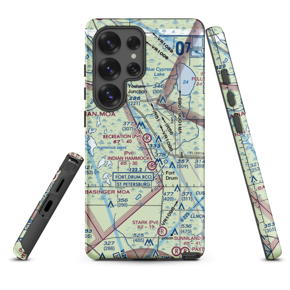 Recreation Corporation Airport (33FA) VFR Sectional Samsung Phone Case Samsung Galaxy S25 Ultra model shown