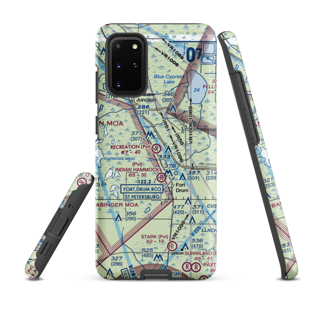 Recreation Corporation Airport (33FA) VFR Sectional Samsung Phone Case Samsung Galaxy S20 Plus model shown