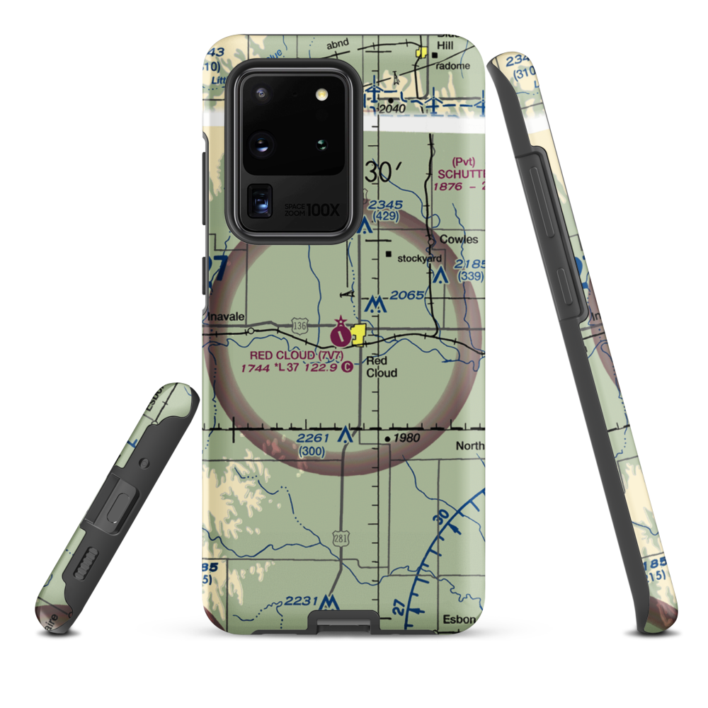 Red Cloud Municipal Airport (7V7) VFR Sectional Samsung Phone Case Samsung Galaxy S20 Ultra model shown