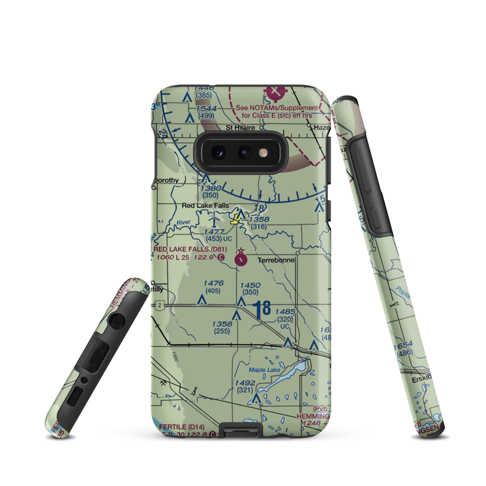 Red Lake Falls Municipal Airport (D81) VFR Sectional Samsung Phone Case Samsung Galaxy S10 Plus model shown