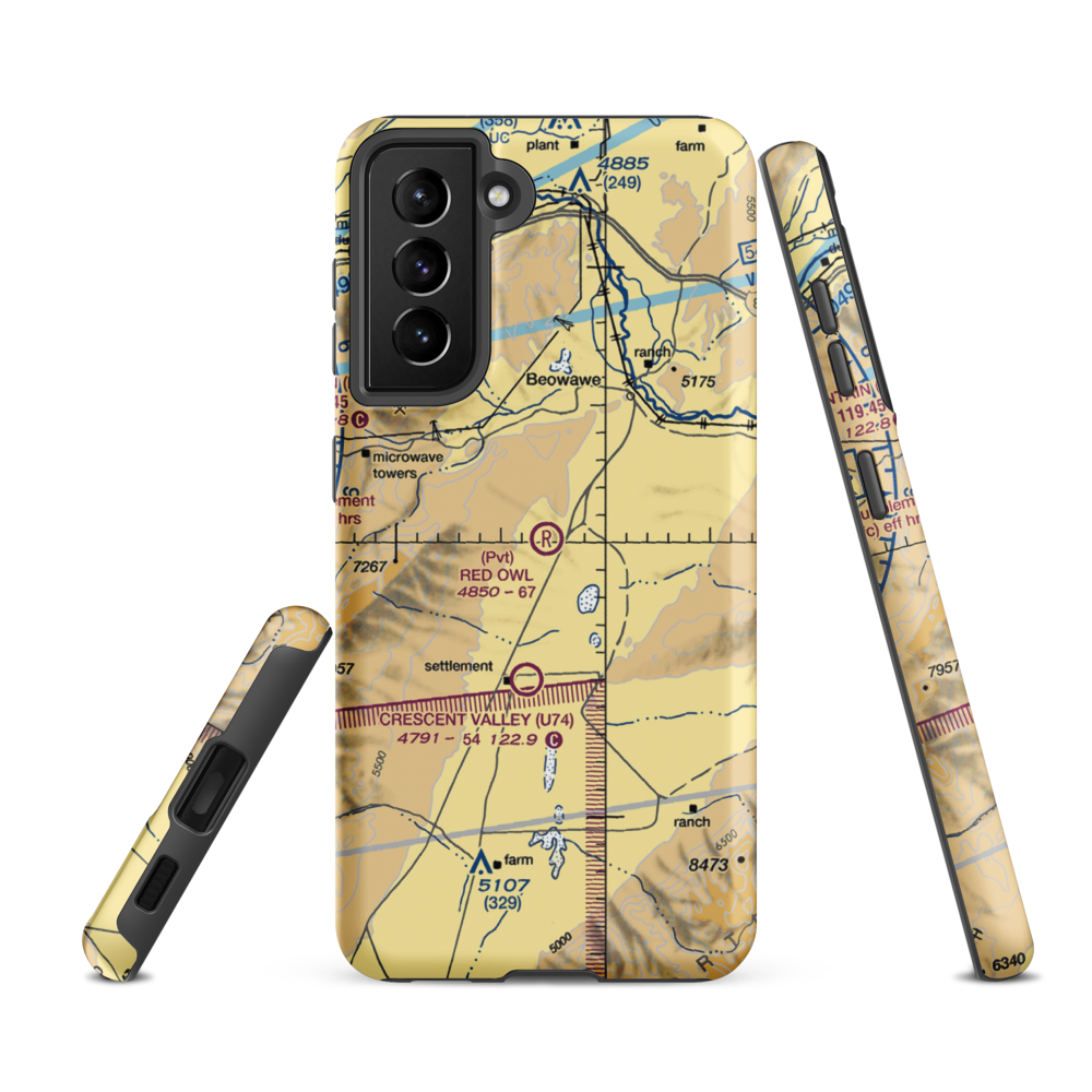Red Owl Ranch Airport (NV89) VFR Sectional Samsung Phone Case Samsung Galaxy S21 FE model shown