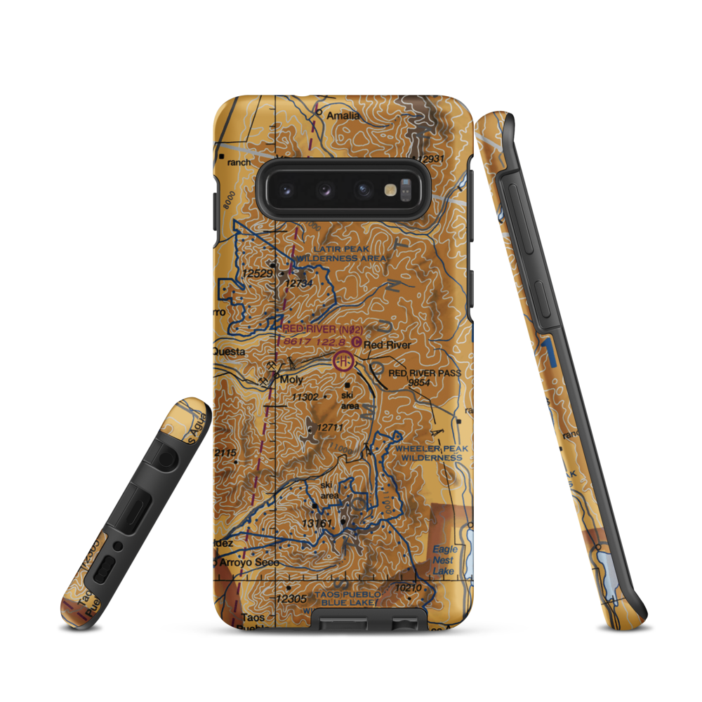 Red River Heliport (N02) VFR Sectional Samsung Phone Case Samsung Galaxy S10 model shown