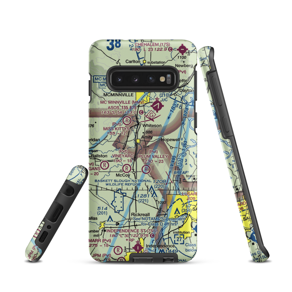 Red's Field (18OR) VFR Sectional Samsung Phone Case Samsung Galaxy S10 model shown