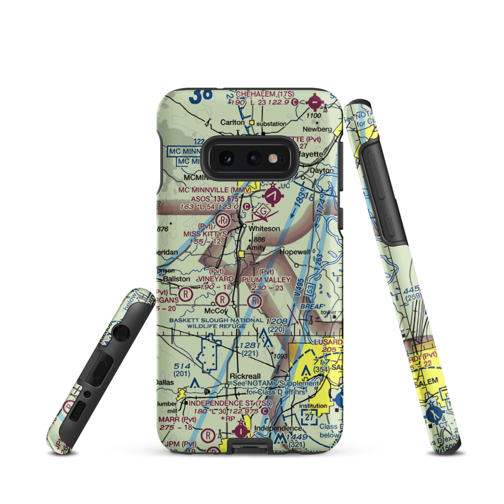 Red's Field (18OR) VFR Sectional Samsung Phone Case Samsung Galaxy S10e model shown