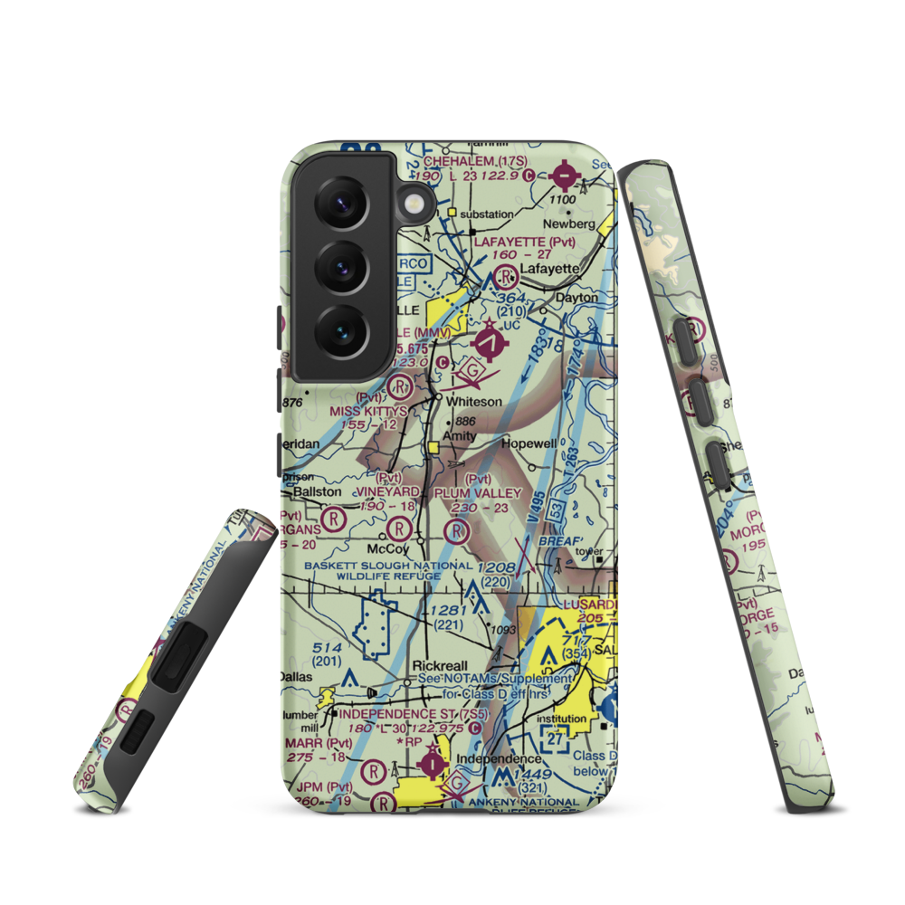 Red's Field (18OR) VFR Sectional Samsung Phone Case Samsung Galaxy S22 model shown