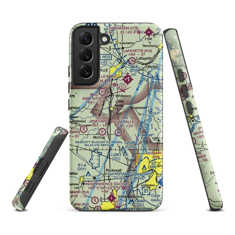 Red's Field (18OR) VFR Sectional Samsung Phone Case Samsung Galaxy S22 Plus model shown