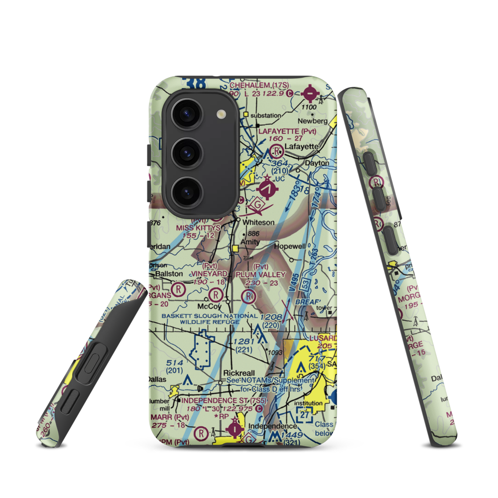 Red's Field (18OR) VFR Sectional Samsung Phone Case Samsung Galaxy S23 model shown