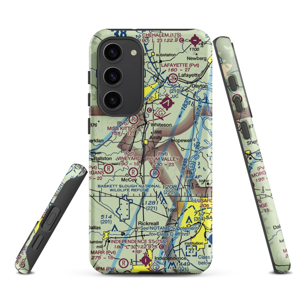 Red's Field (18OR) VFR Sectional Samsung Phone Case Samsung Galaxy S23 Plus model shown