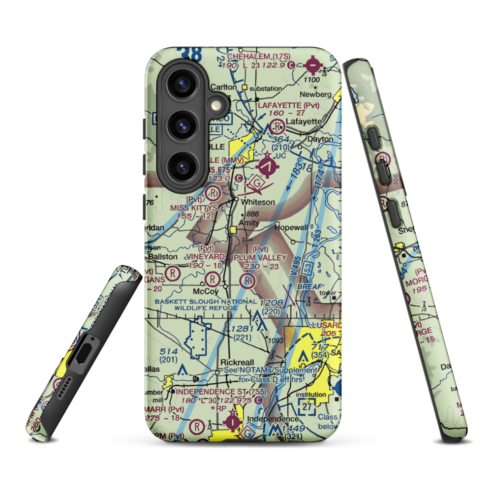 Red's Field (18OR) VFR Sectional Samsung Phone Case Samsung Galaxy S24 Plus model shown