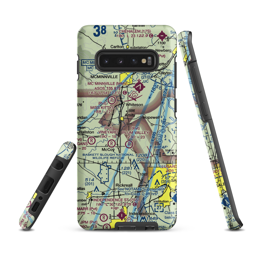 Red's Field (18OR) VFR Sectional Samsung Phone Case Samsung Galaxy S10 Plus model shown