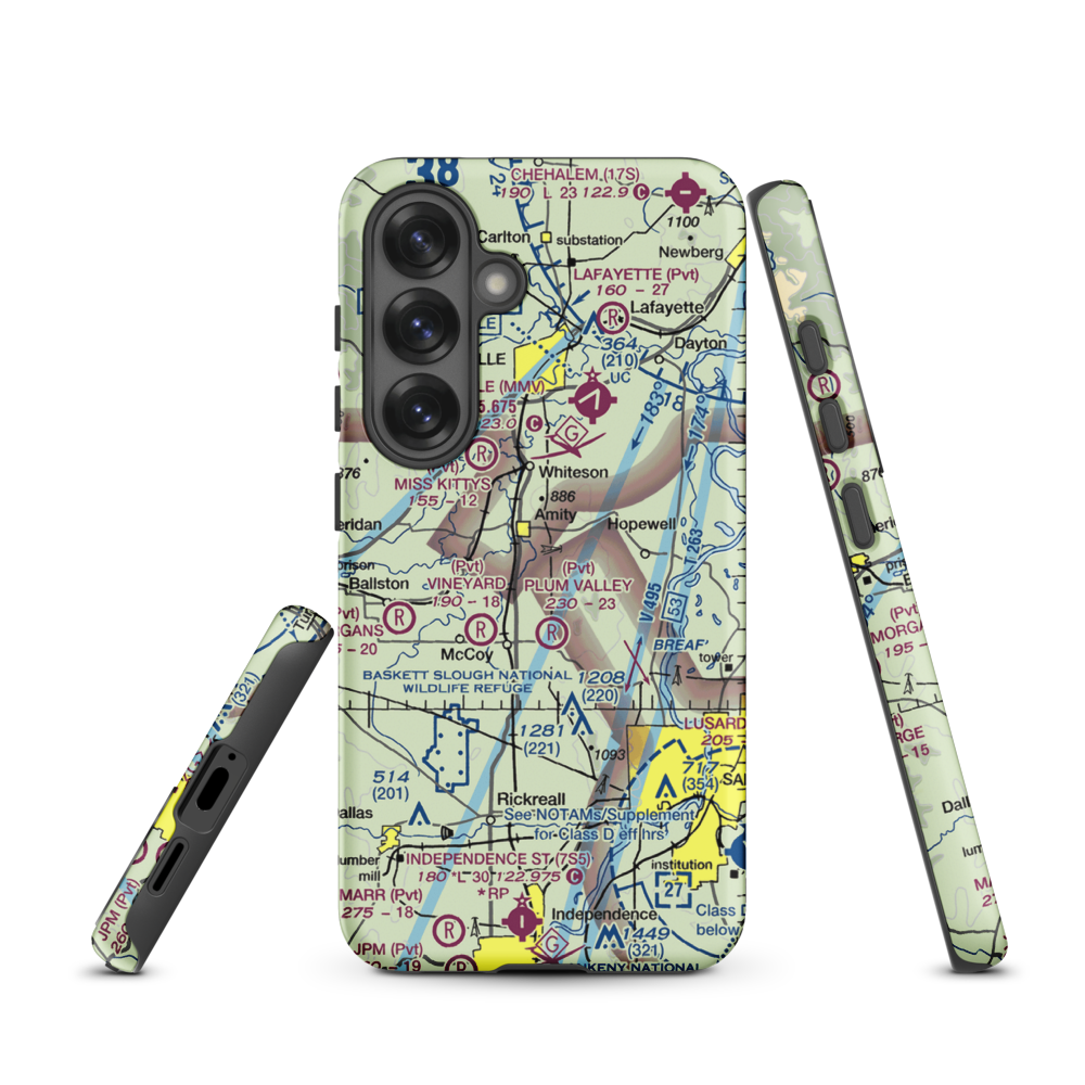 Red's Field (18OR) VFR Sectional Samsung Phone Case Samsung Galaxy S25 model shown