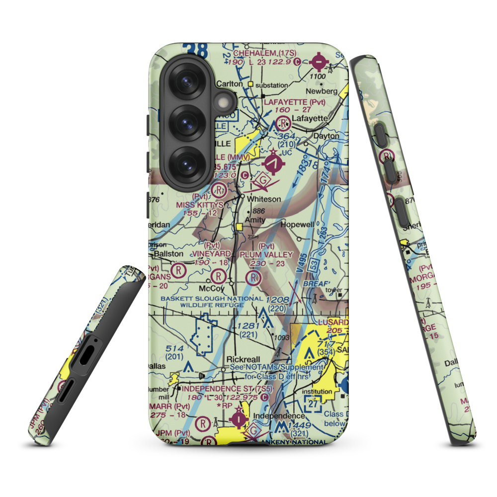 Red's Field (18OR) VFR Sectional Samsung Phone Case Samsung Galaxy S25 Plus model shown