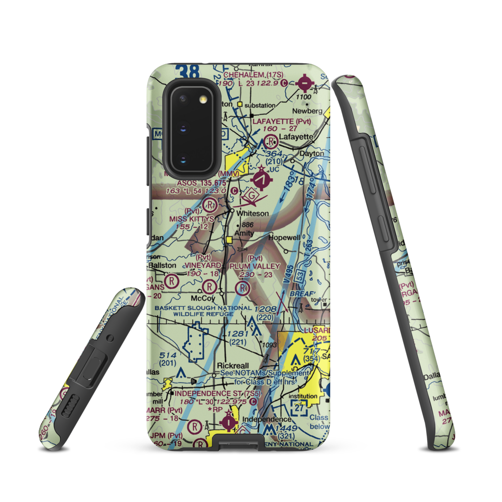 Red's Field (18OR) VFR Sectional Samsung Phone Case Samsung Galaxy S20 model shown