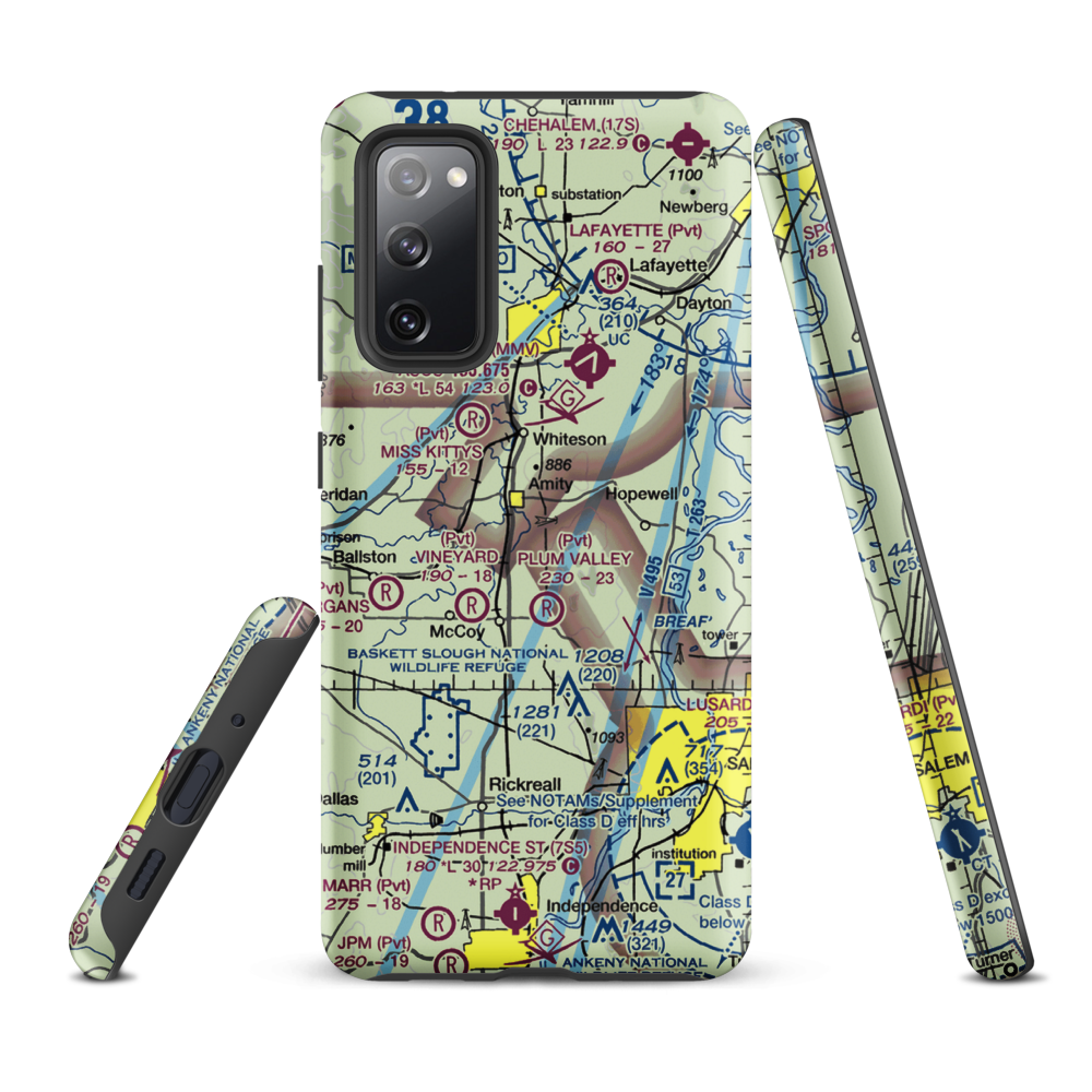 Red's Field (18OR) VFR Sectional Samsung Phone Case Samsung Galaxy S20 FE model shown