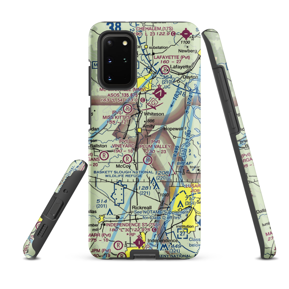 Red's Field (18OR) VFR Sectional Samsung Phone Case Samsung Galaxy S20 Plus model shown