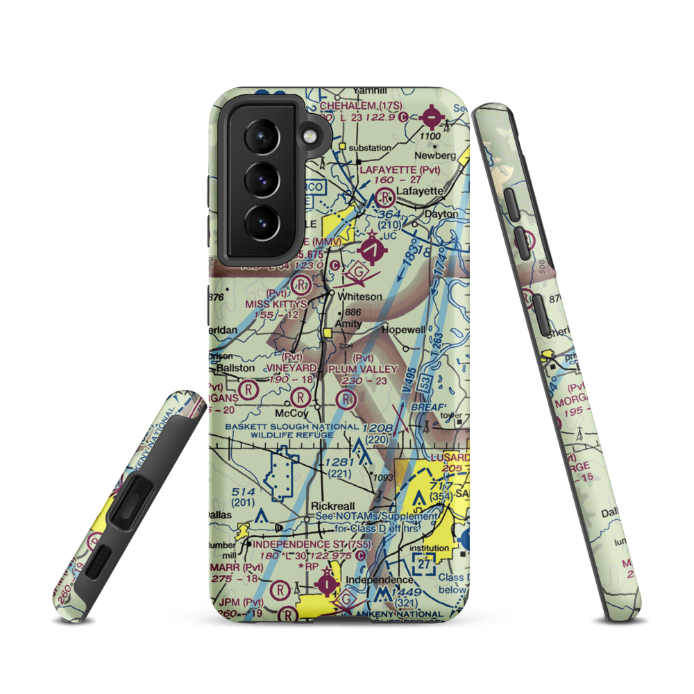 Red's Field (18OR) VFR Sectional Samsung Phone Case Samsung Galaxy S21 model shown