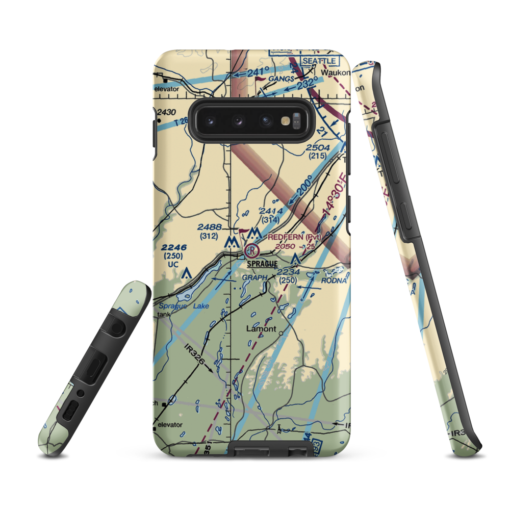Redfern Aerodrome (WN41) VFR Sectional Samsung Phone Case Samsung Galaxy S10 Plus model shown
