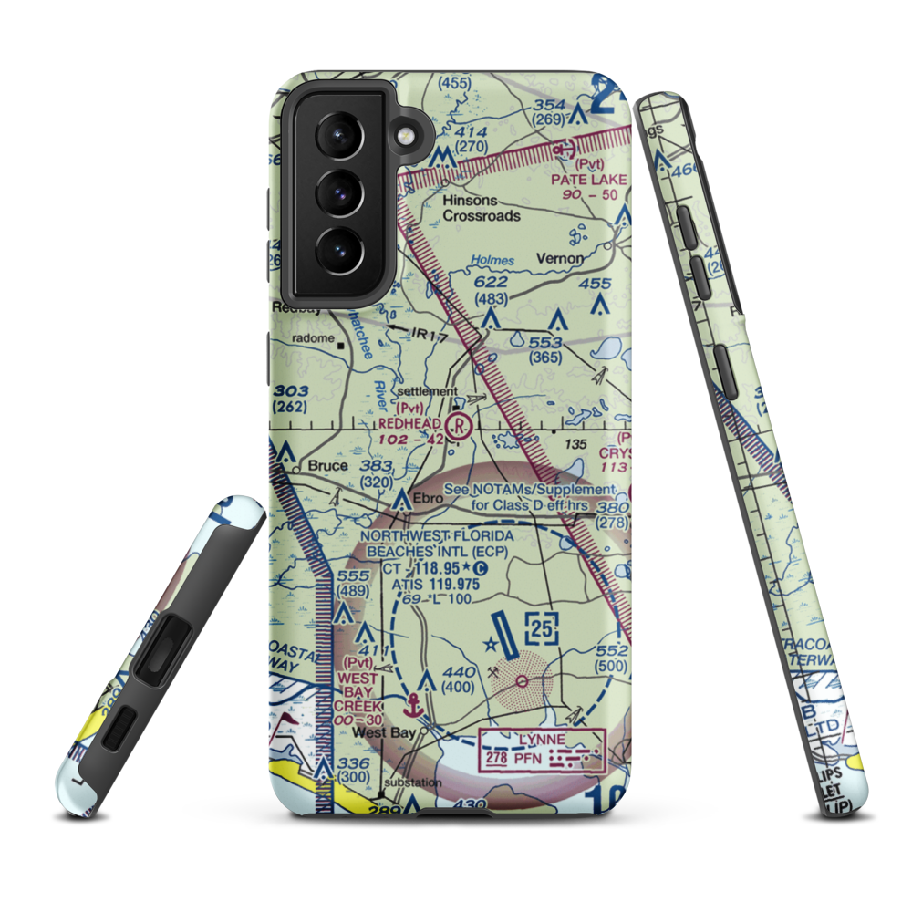Redhead Airport (FD35) VFR Sectional Samsung Phone Case Samsung Galaxy S21 FE model shown